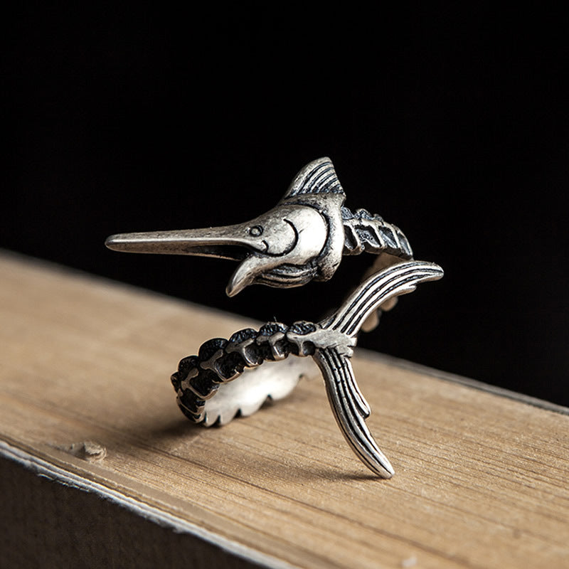 Sterling Silver Marlin Ring