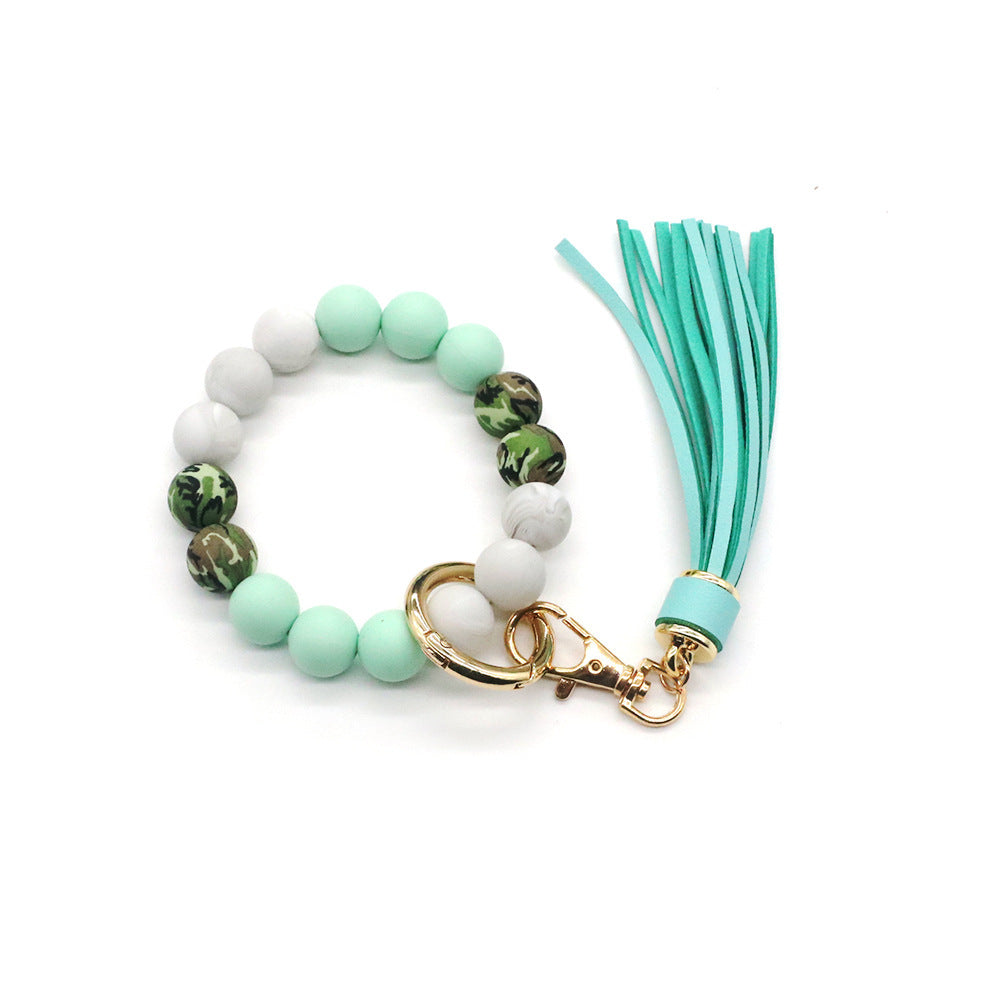 Silicone Beads Bracelet Keychain