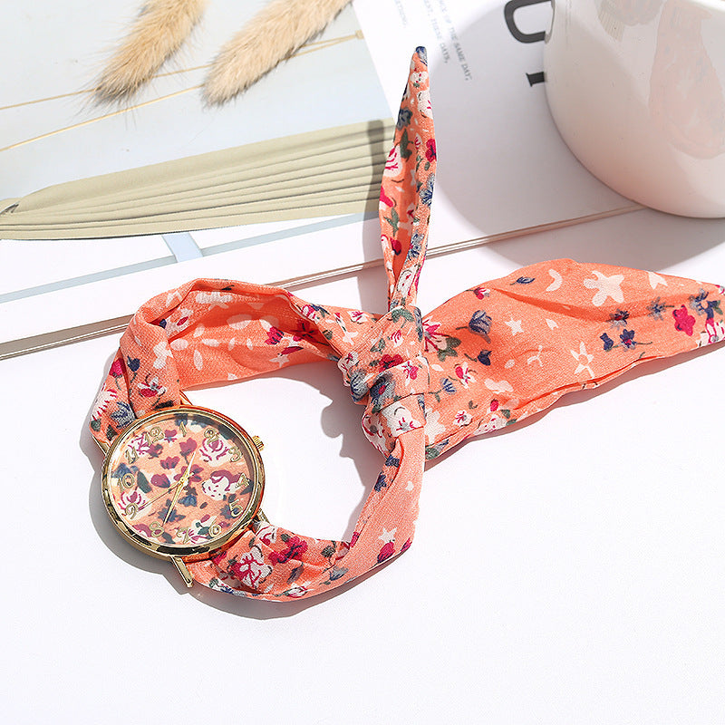 Floral Wrap Ribbon Watch