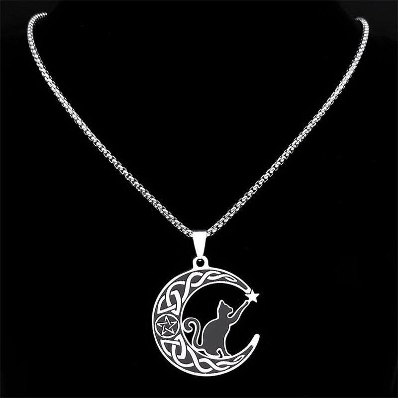 Cat Moon Necklace