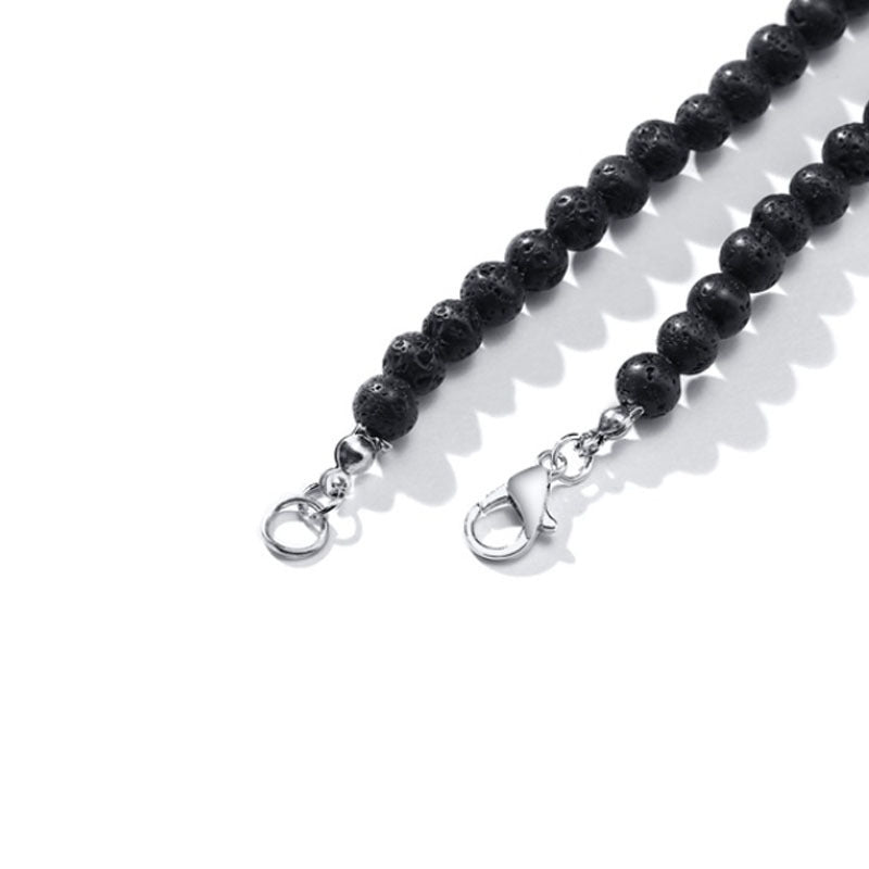 Volcanic Rock Black Matte Necklace