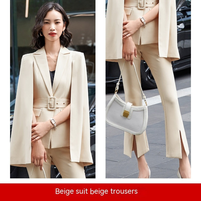 Two-piece Fashion Cloak Suit