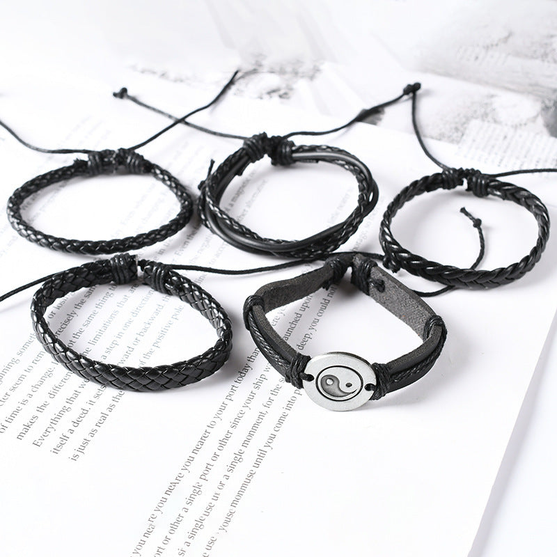 Leather Bracelet Set