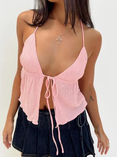 Sexy Lace-up Drawstring Camisole