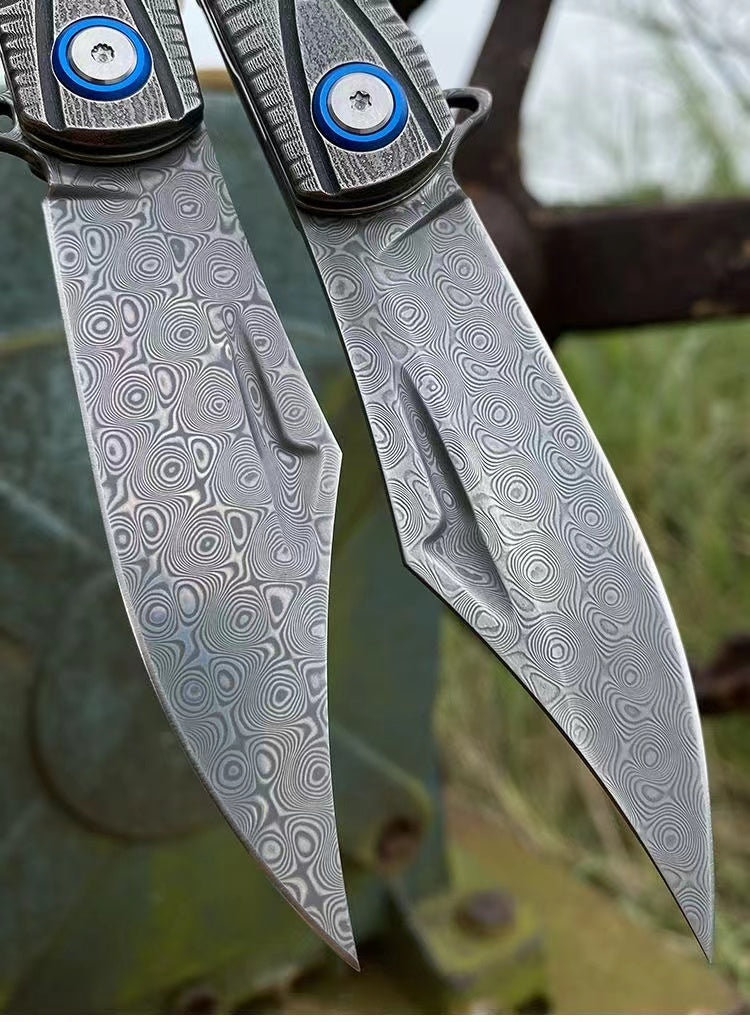 Damascus Steel Folding Knife