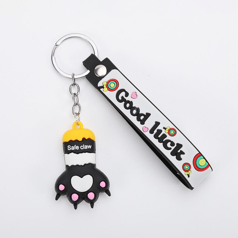 Cartoon Cat Paw Keyring