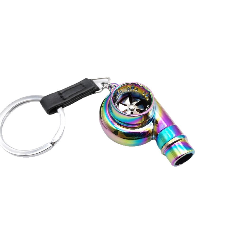 Car Turbo Whistle Alloy Metal Keychains