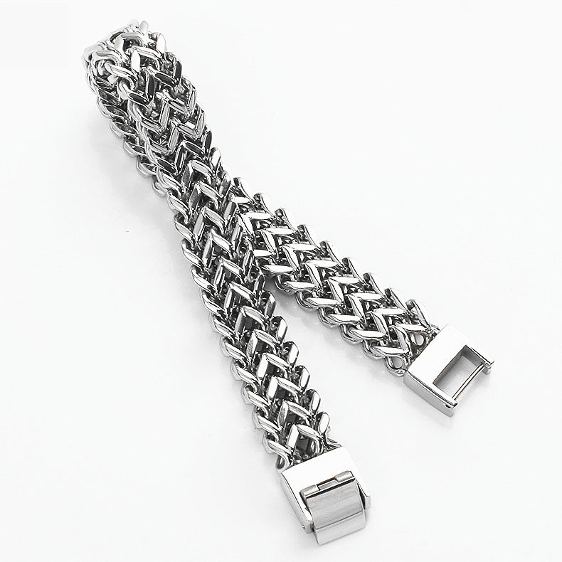 Stainless Steel Double Row Bracelet