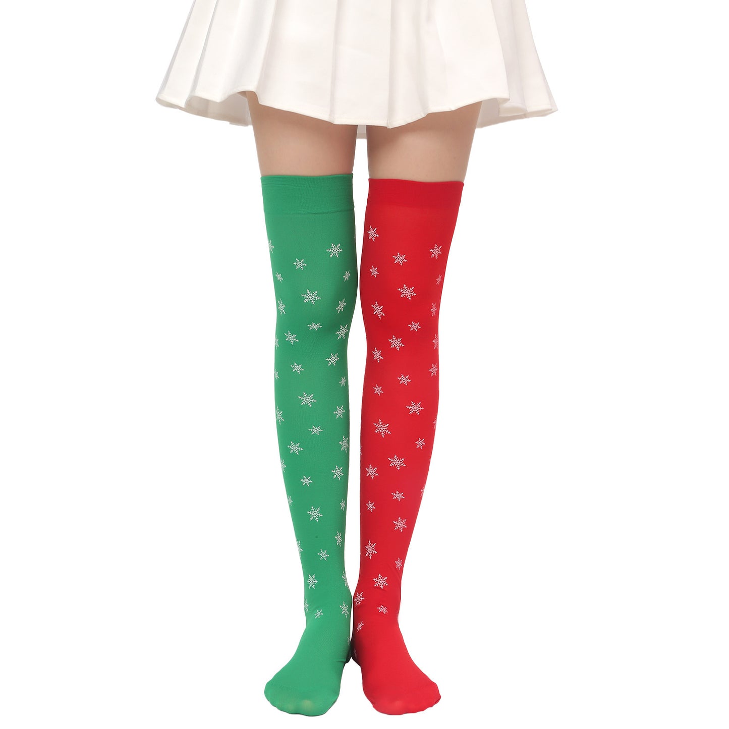 Christmas Plush Doll Knee Socks Bow Stockings