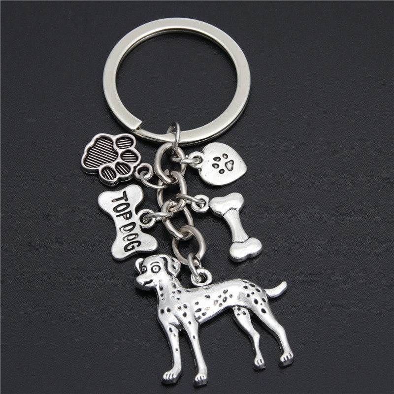 Pet Dog Heart Keychain