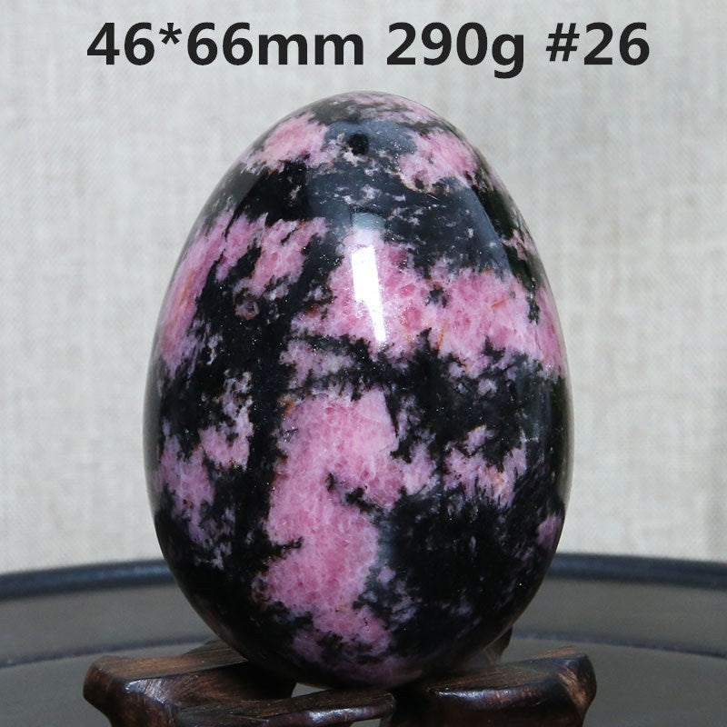 Natural Crystal Plum Tourmaline Stone Egg