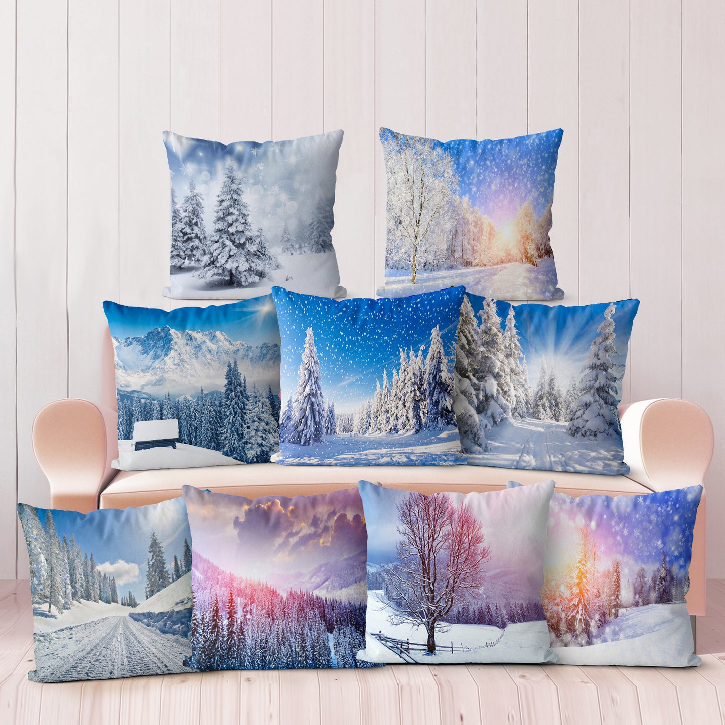 Scandinavian Landscape Printed Pillowcase