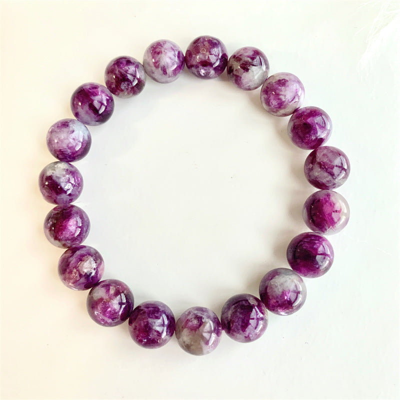 Purple Natural Crystal Snowflake Bracelet