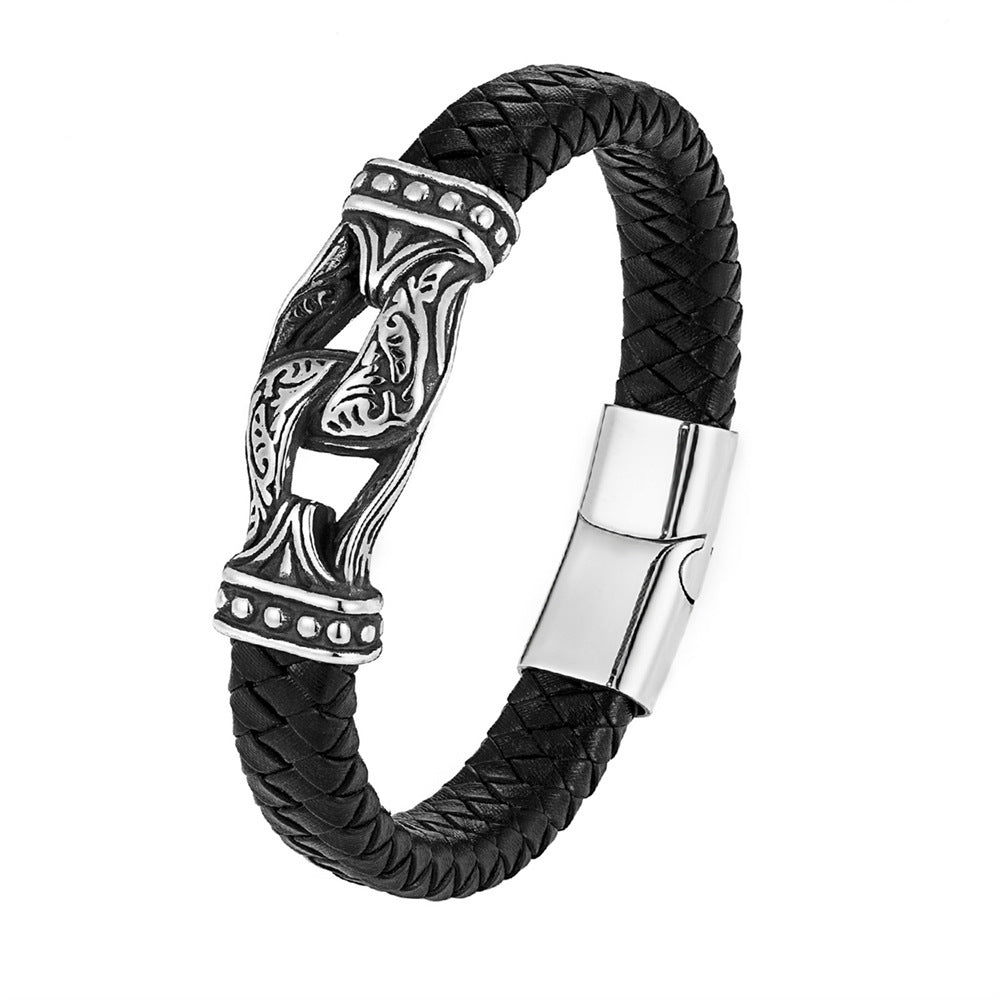 Tibetan Stirrup Authentic Leather Weave Bracelet