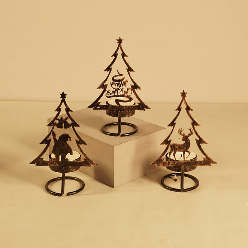 Metal Christmas Candle Holder