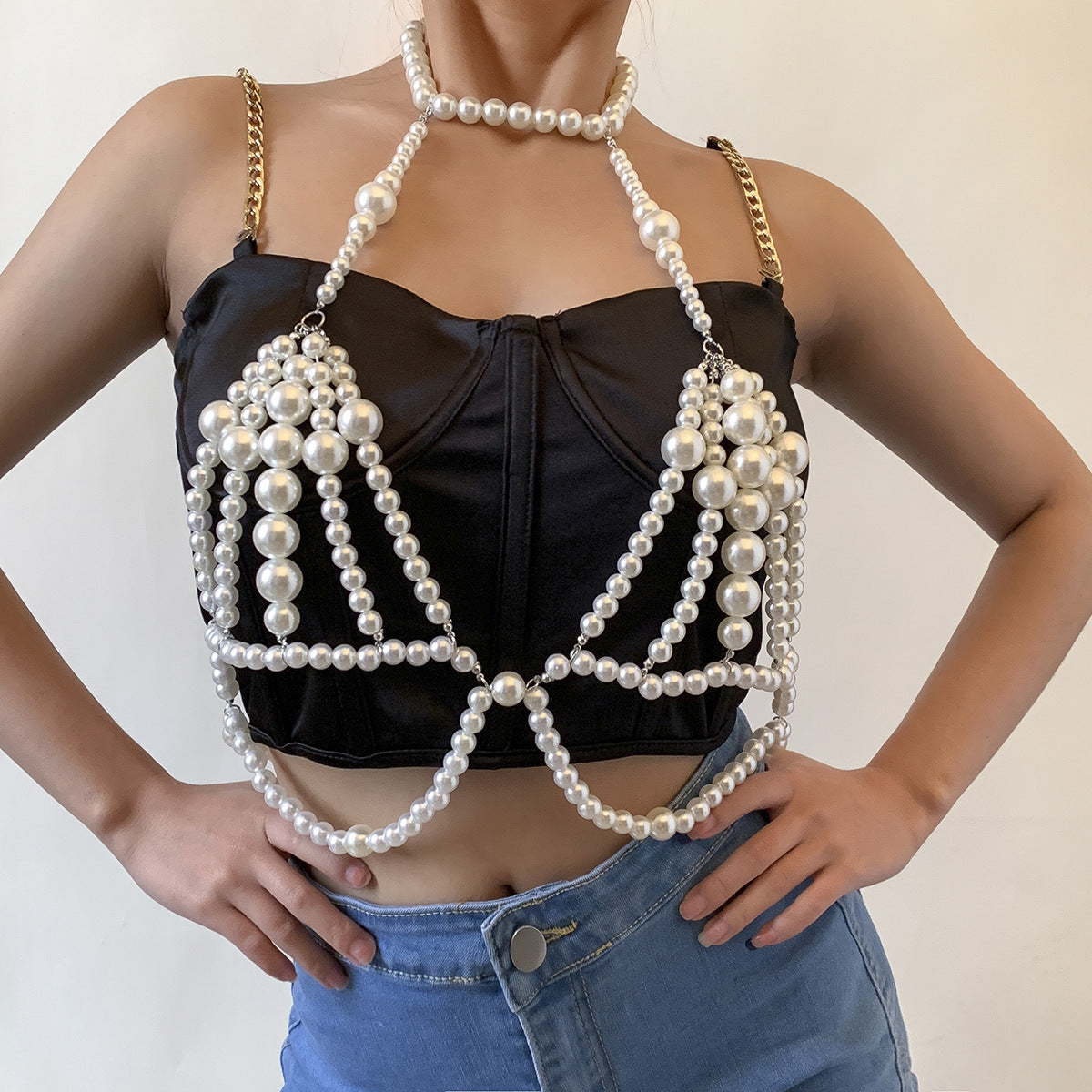 Pearl Tassel Body Chain