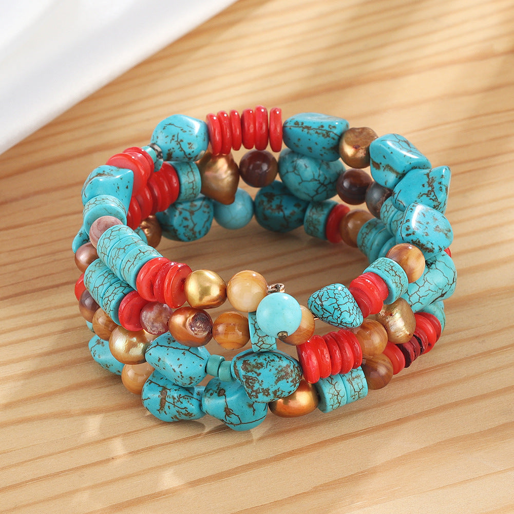 Multi-layer Stone Bead Bracelet