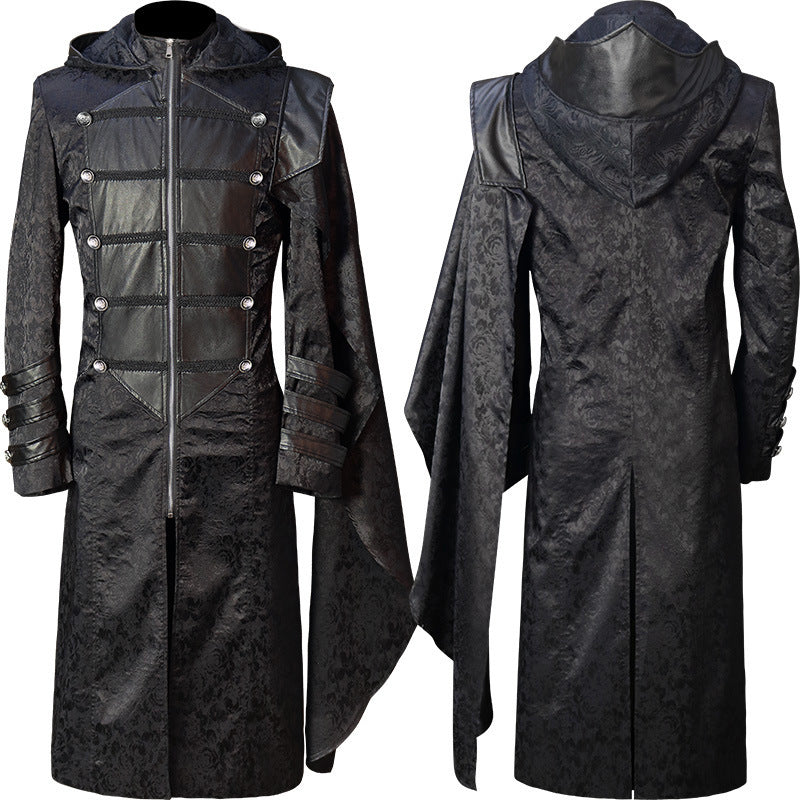 Leather Punk Gothic Cape Coat