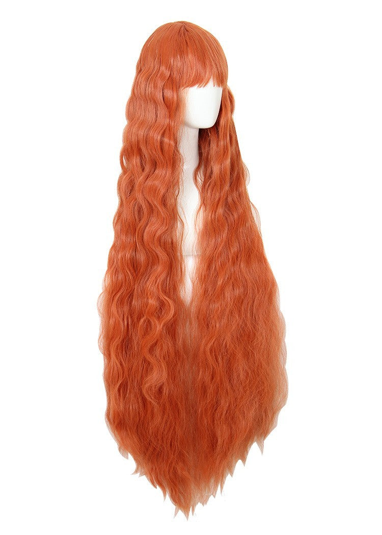 Orange 120cm Corn Scalding Cos Wig