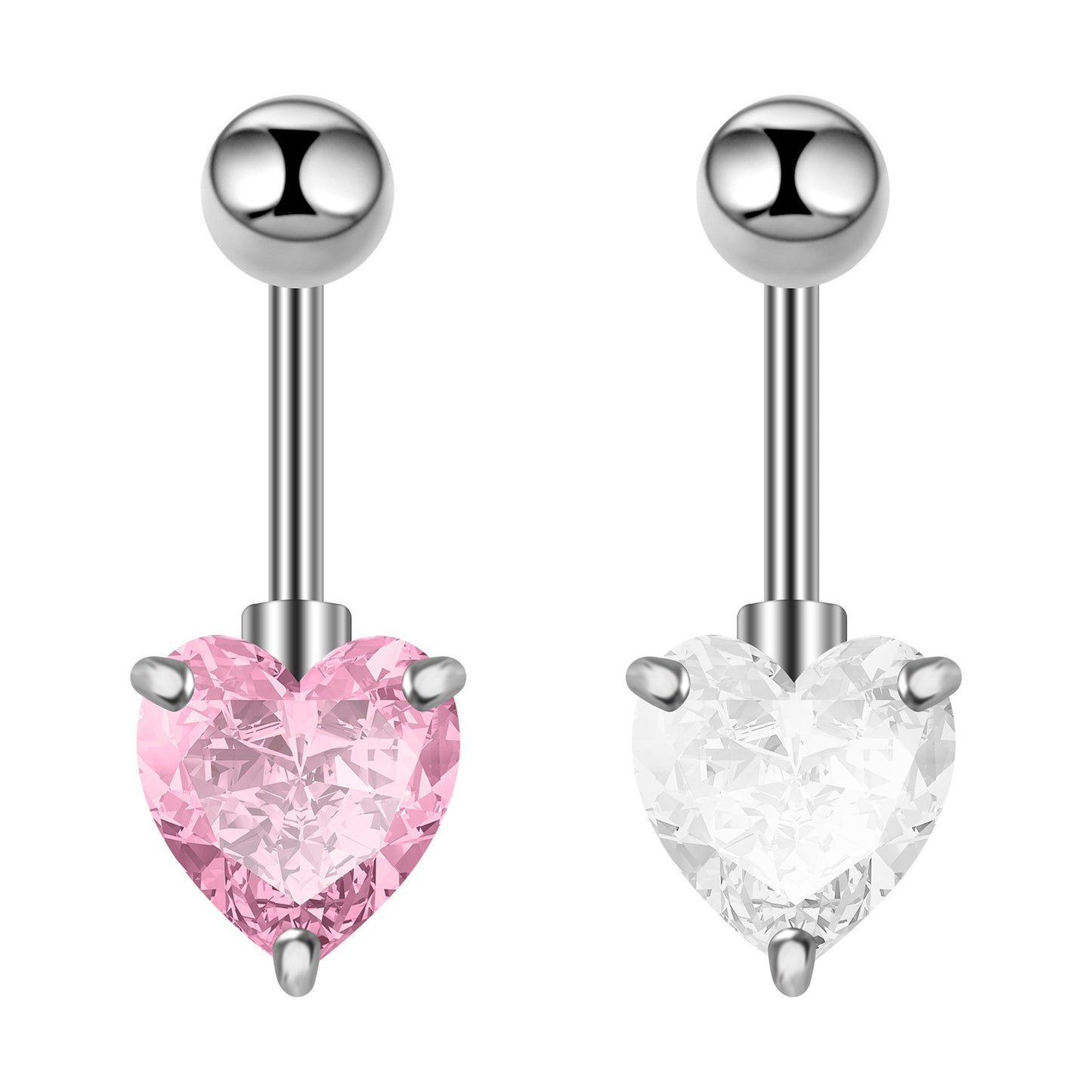 Stainless Steel Zircon Navel Jewelry