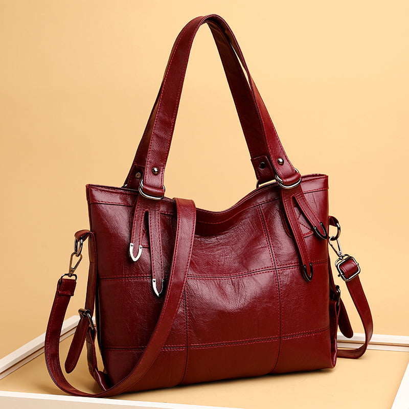 PU Leather Medium Handbag