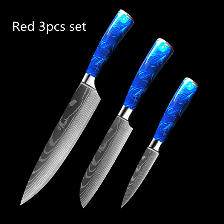 Chef's Blue Resin Handle Knife