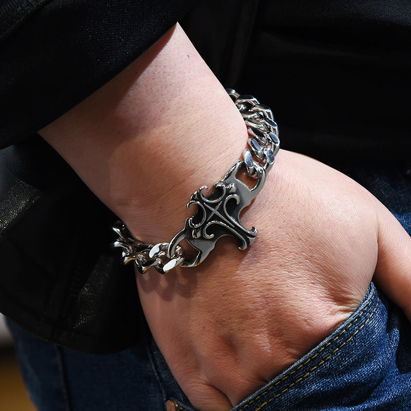 Vintage Cross Chain Bracelet