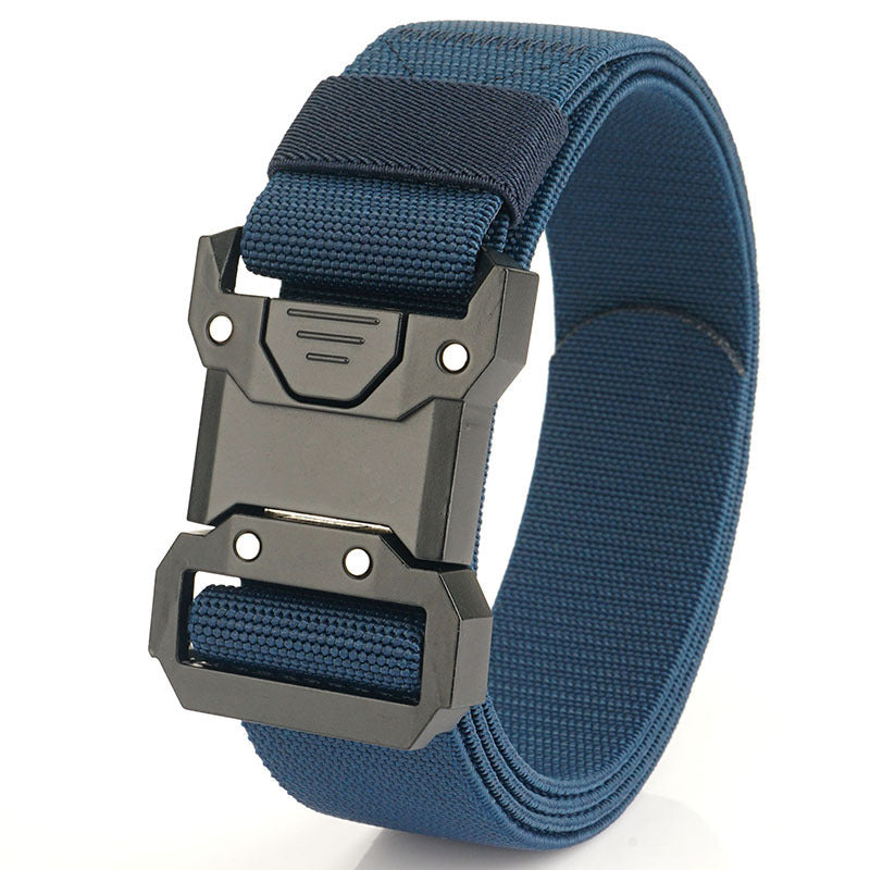 Tactical Quick Release Buckle Braided Elastic Belt