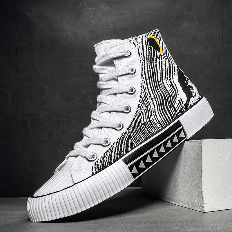 College Style High Top Canvas Shoes