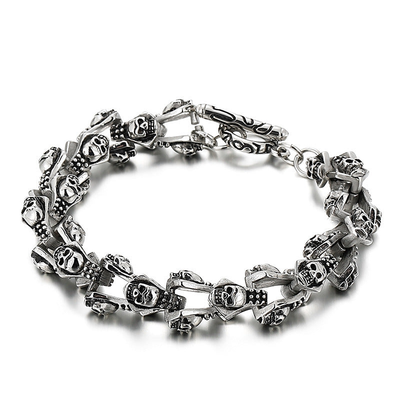 Stainless Steel Skulleton Bracelet