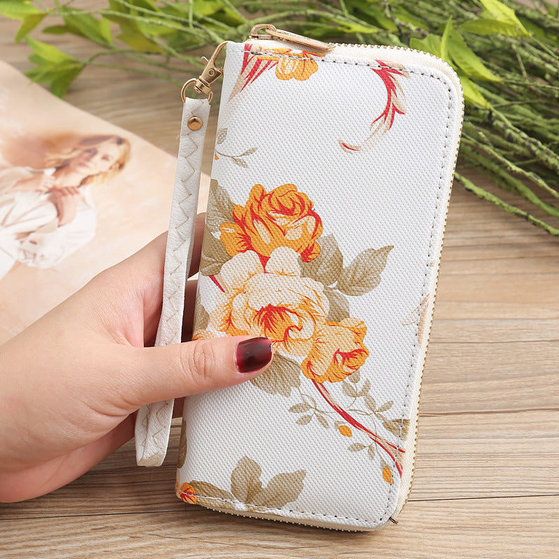 Floral Printed Clutch Wallet