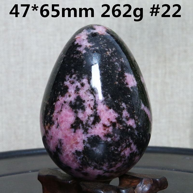 Natural Crystal Plum Tourmaline Stone Egg