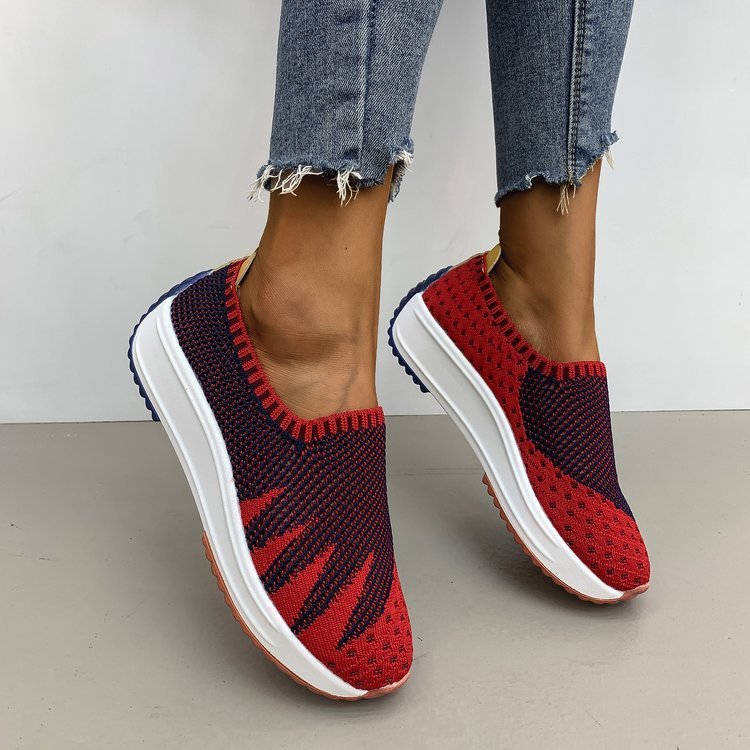 Flyknit Breathable Wedge Sneakers