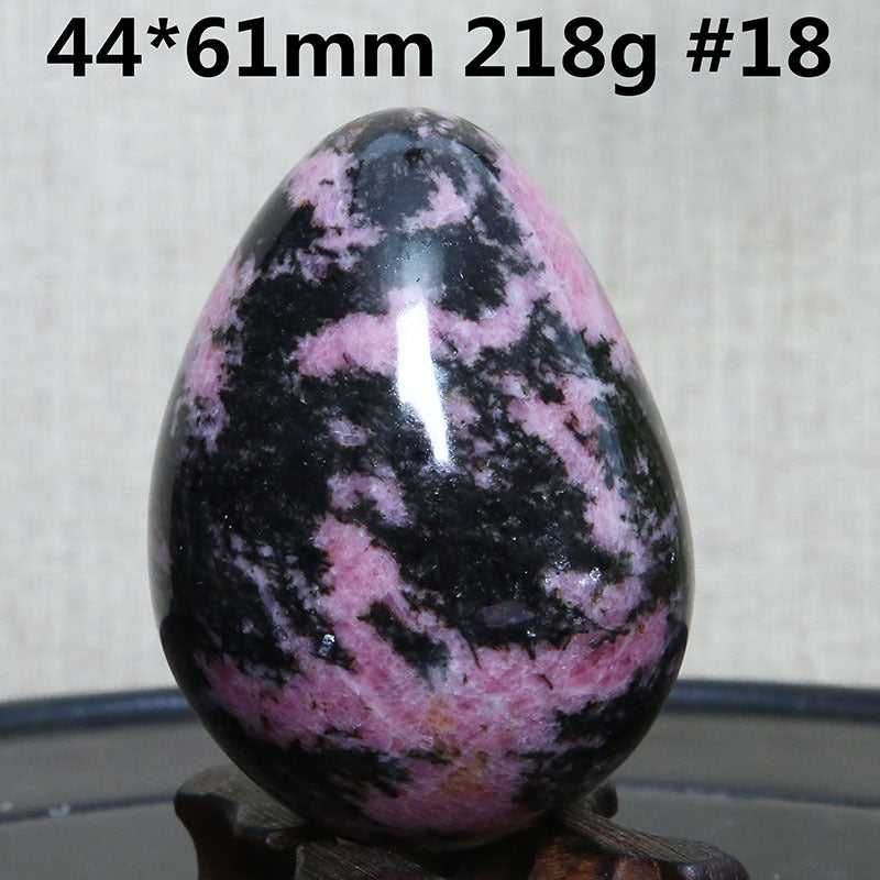 Natural Crystal Plum Tourmaline Stone Egg