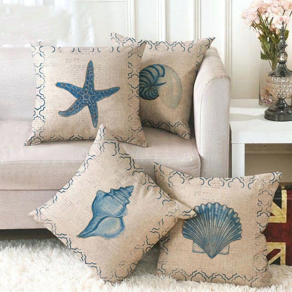 Sea Life Linen Pillowcase