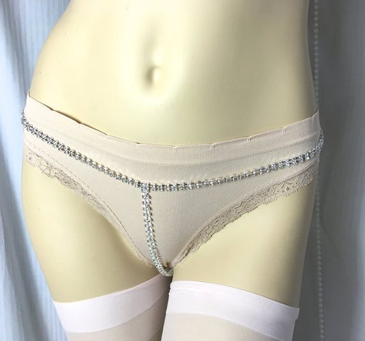 Rhinestone Thong Body Chain