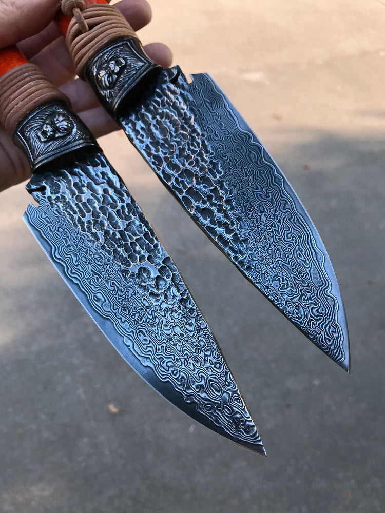 Hand Forged Indian Patterned Steel Knife