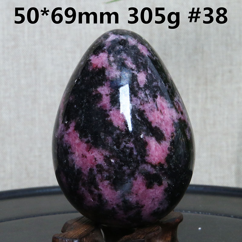 Natural Crystal Plum Tourmaline Stone Egg