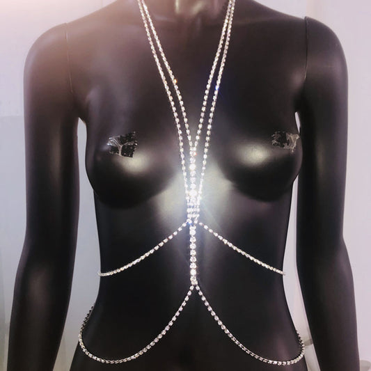 Multilayer Rhinestone Body Chain