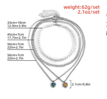 Multi-layer Pendant Necklace Set