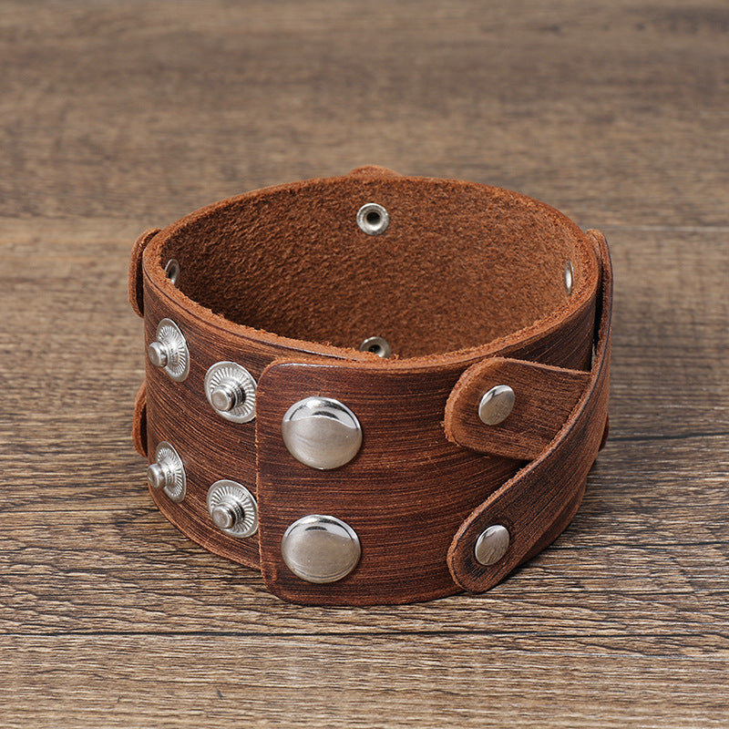 X Leather Bracelet