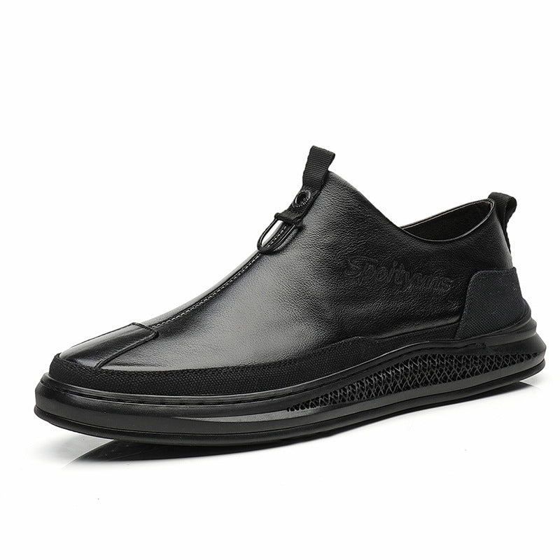 Men's Leather Zippered Casual Shoes