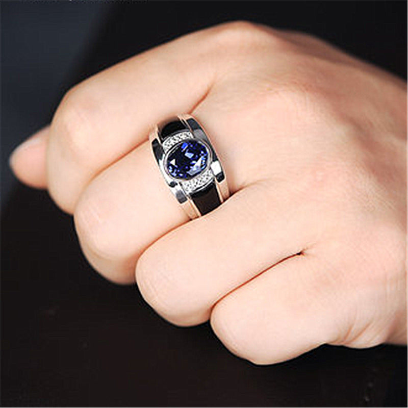 Platinum Plated Luxury Sapphire Ring