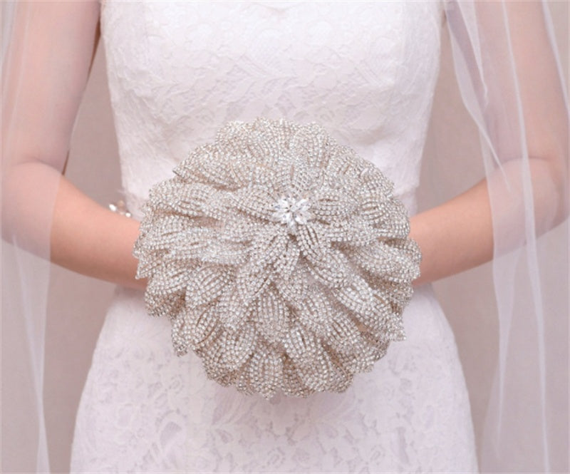 Handmade Rhinestone Bridal Wedding Bouquet