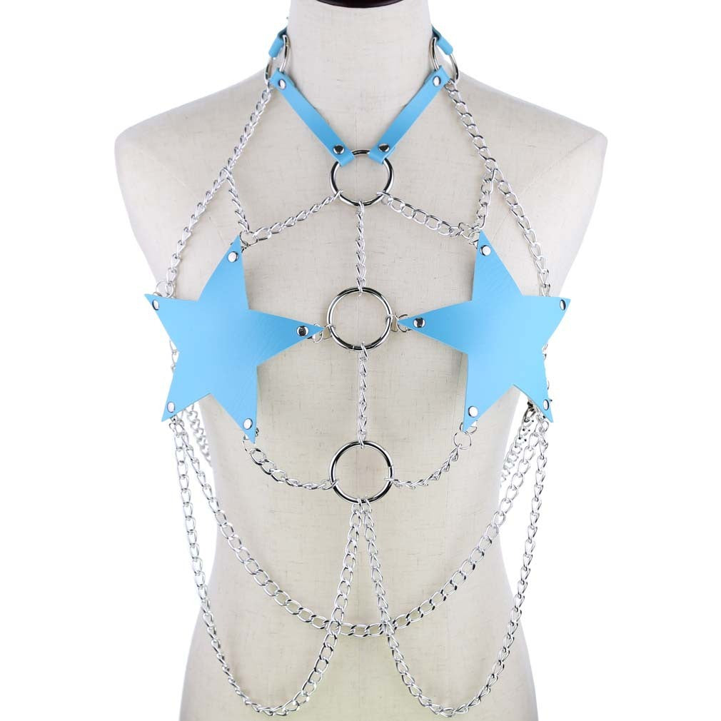 Leather Star Body Chain