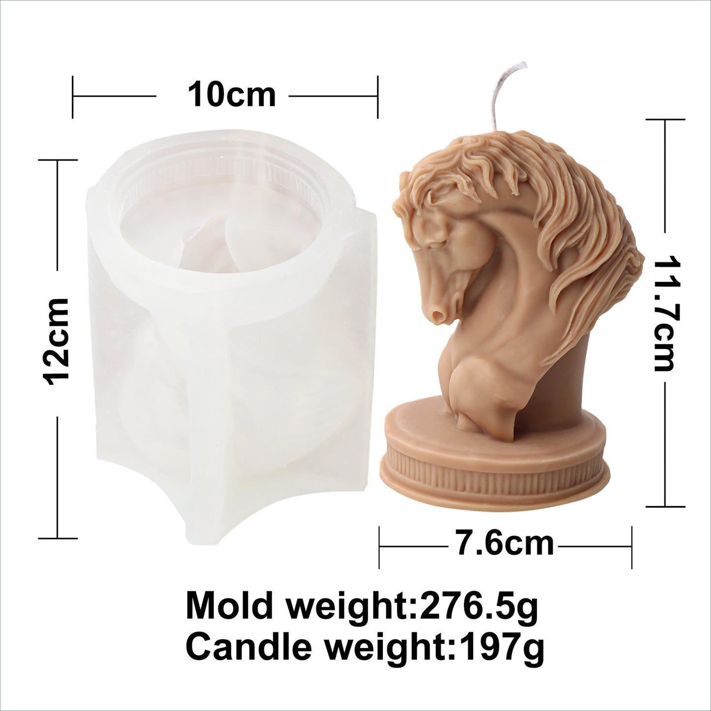 Horse Head Candle Mold