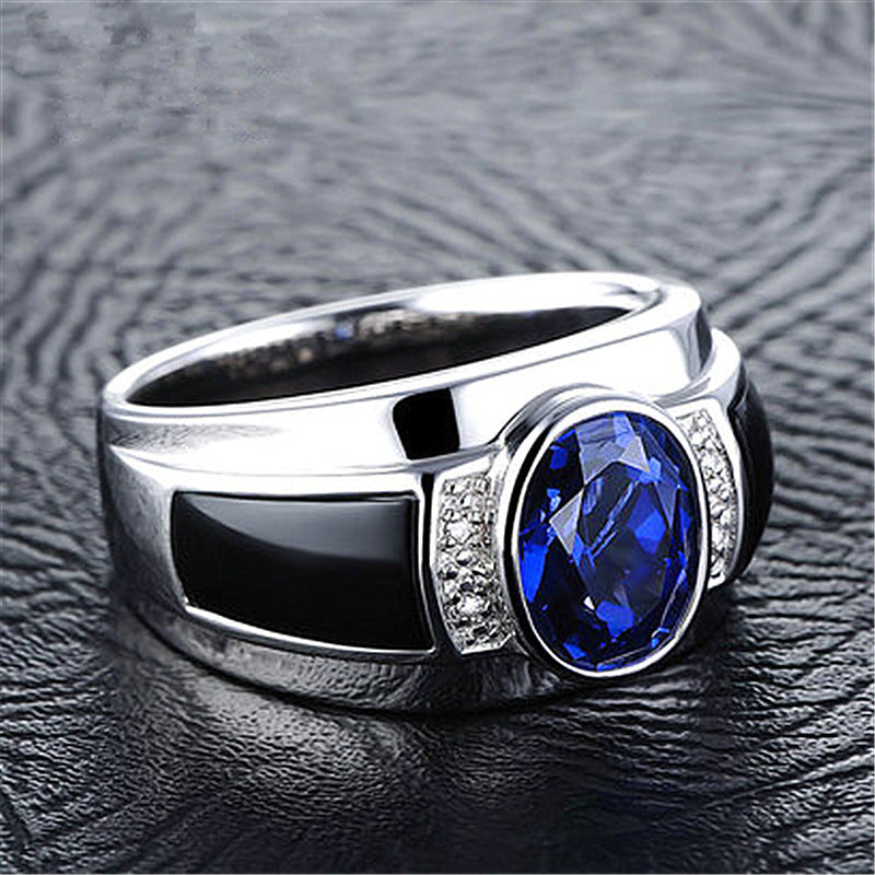 Platinum Plated Luxury Sapphire Ring