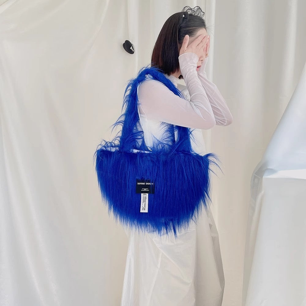 Furry Long Hair Large Capacity Shoulder Bag