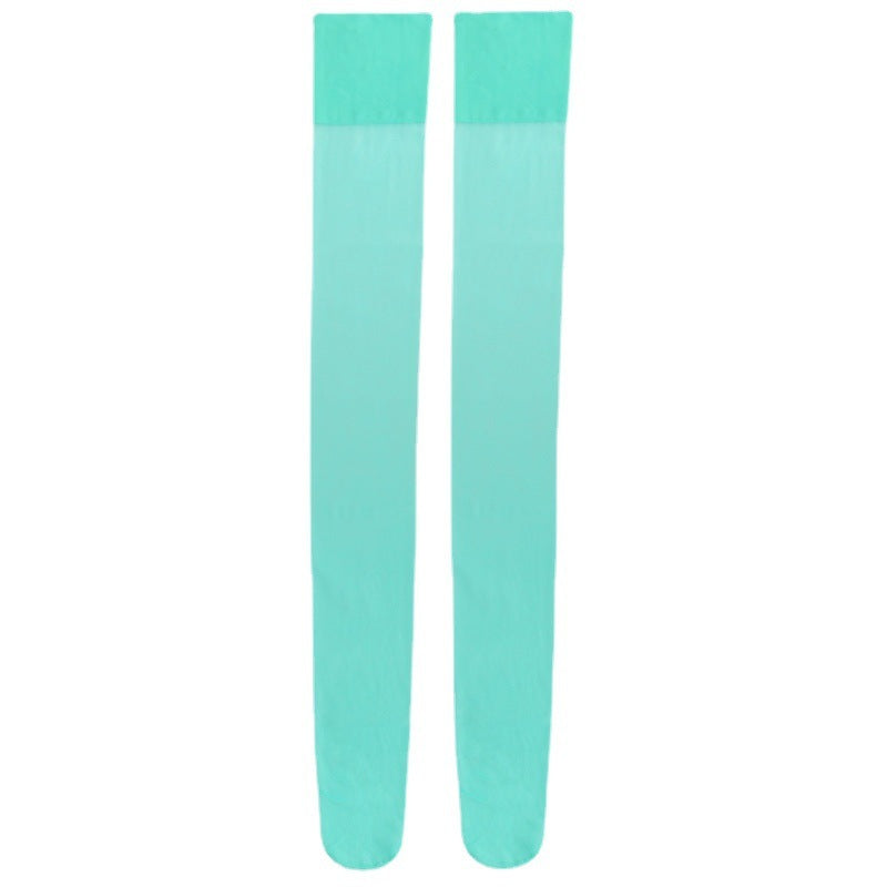 Candy-colored Ultra-thin Toe Transparent Thigh High Stockings