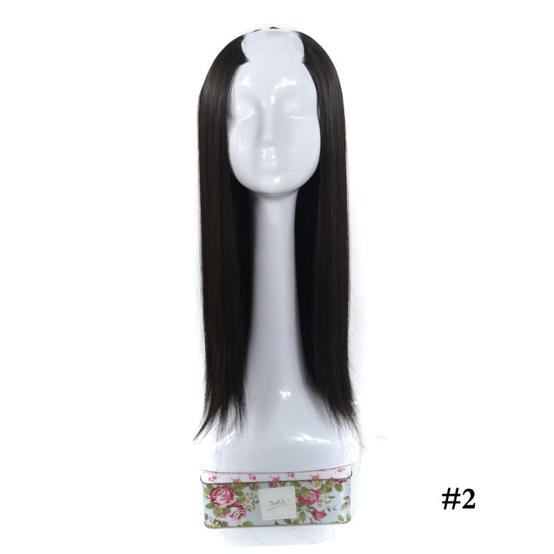 Long Straight Hair U-shaped Half Headgear